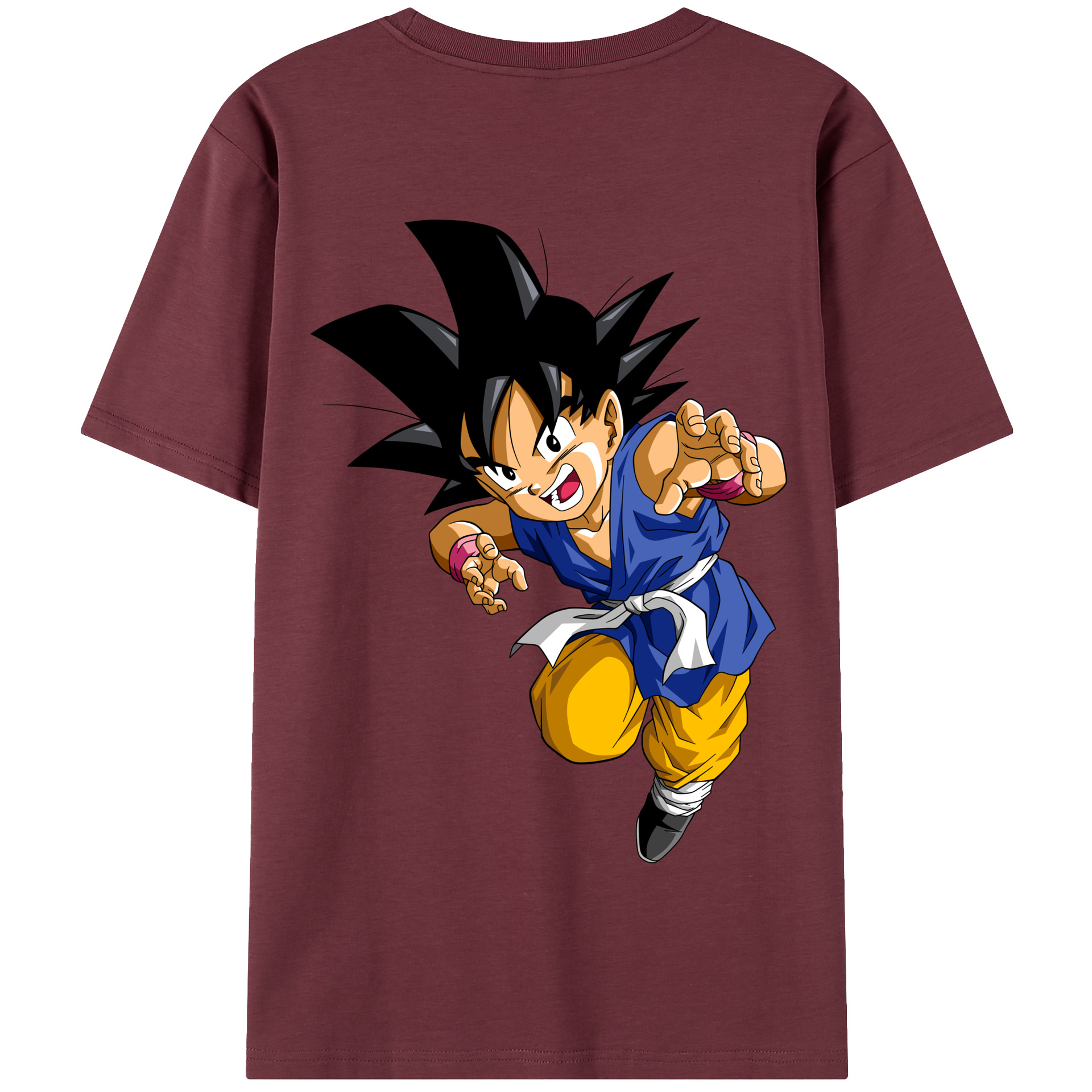 （画像用） ドラゴンボール 孫悟空（そん ごくう）Son Goku カカロット DRAGON BALL Kakarotto 綿100％半袖Tシャツ（背面プリント）